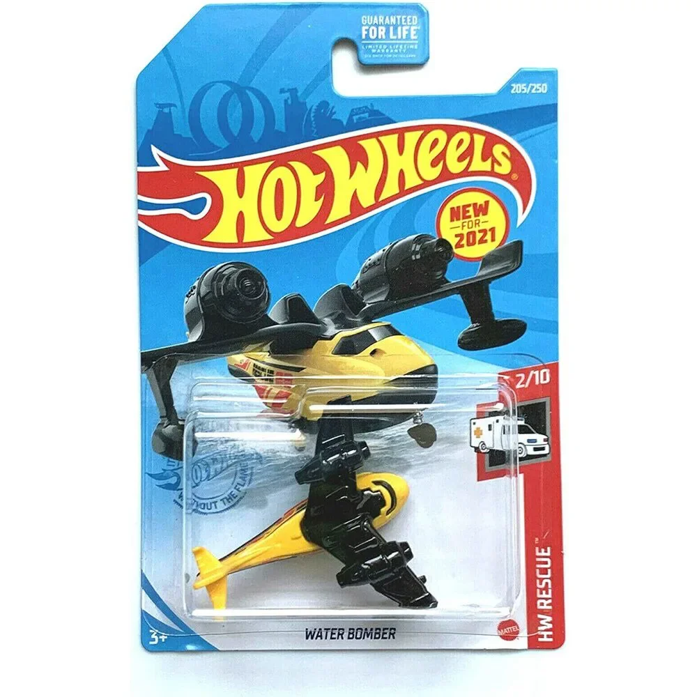 Hot Wheels Water Bomber, HW Rescue 2/10 Yellow 205/250